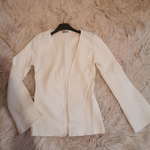Happening knitted cardigan like new, white/cream, one size