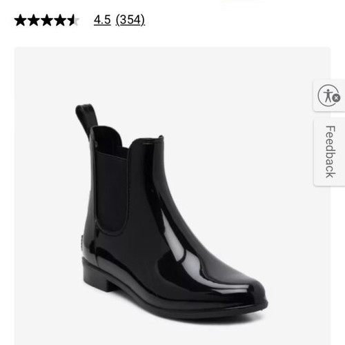 Marc Fisher Chelsea rainboots used, size 8, black