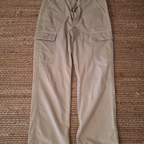 Zara women's cargo pants beige size L like new high waist