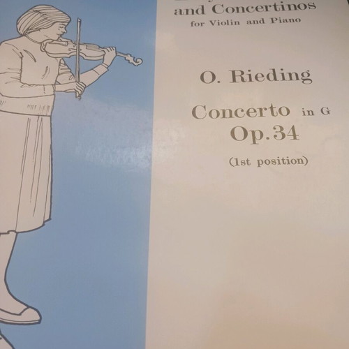 O. Rieding Concerto in G Op.34 1st Position new