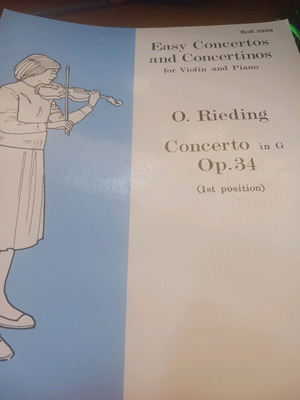 O. Rieding Concerto in G Op.34 1st Position new