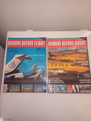 Remove Before Flight magazines used, issues 3 and 4, 2005