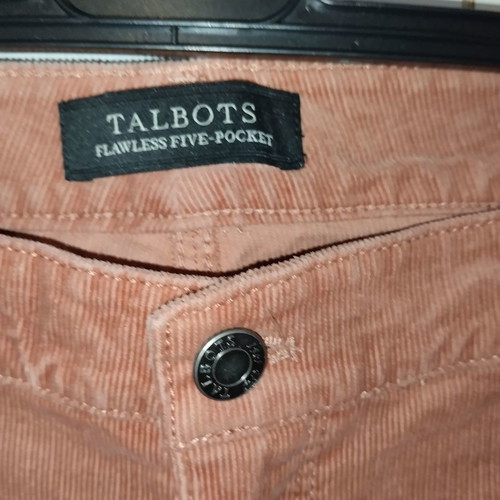 Talbots corduroy pants pink dusty apple new XL XXL