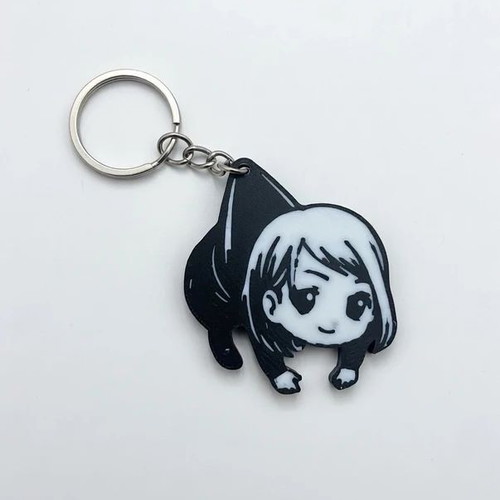 Jujutsu Kaisen Nobara Kugisaki Keychain new, black and white
