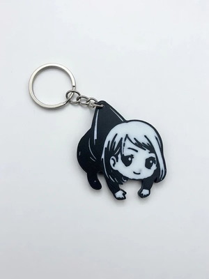 Jujutsu Kaisen Nobara Kugisaki Keychain new, black and white
