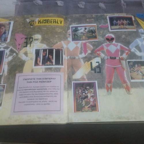 Power Rangers sticker album used with 181 stickers, Carousel