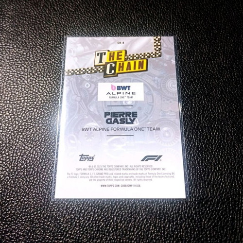 2025 Topps Chrome F1 Case Hit SSP The Chain Pierre Gasly Alpine Team Formula 1 card like new
