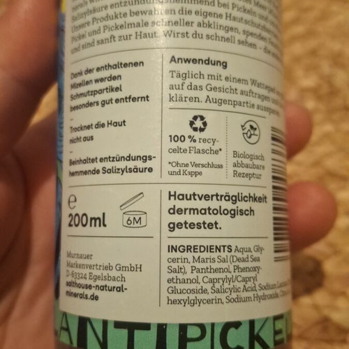Salt House Totes Meer Natural Minerals Facial Toner 200ml new