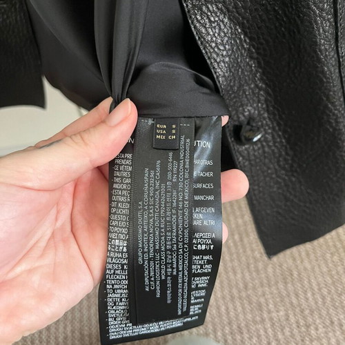 Massimo Dutti Sheep Leather Jacket like new, black, size S