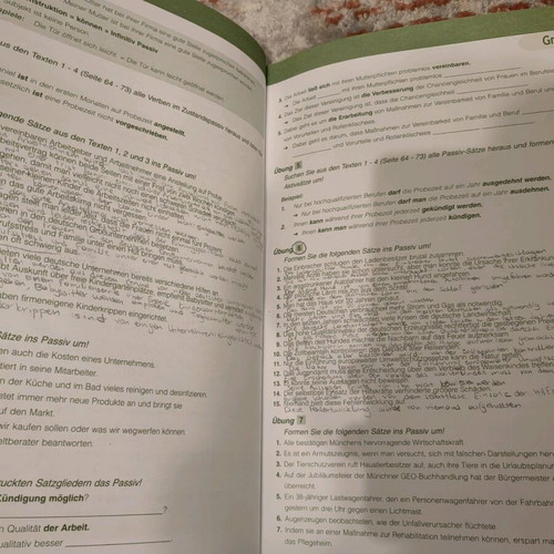 Progress in einem Jahr Arbeitsbuch used, with notes