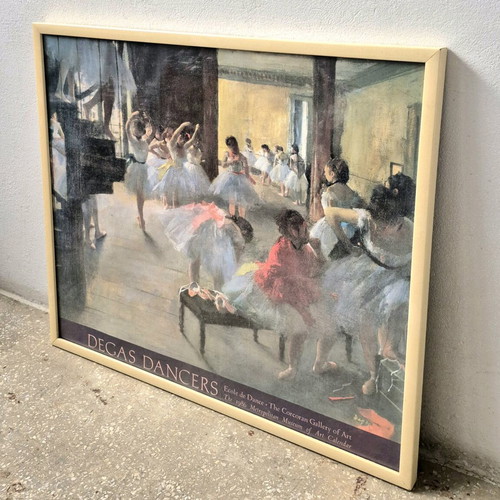 Degas Dancers poster art used, vintage large print