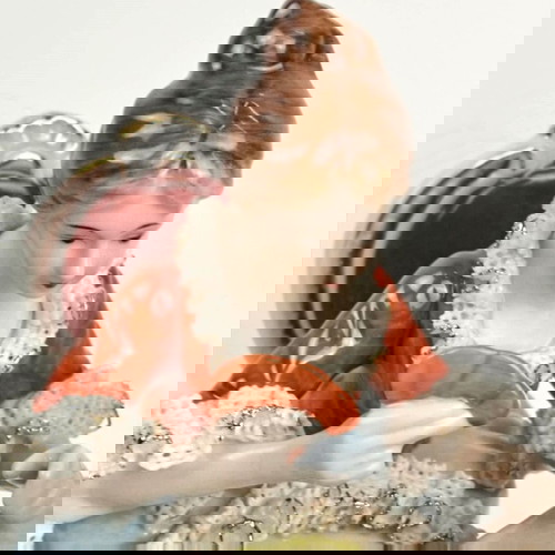 Μεγάλο παλιό πορσελάνινο διακοσμητικό σε στυλ Dresden σε άριστη κατάσταση