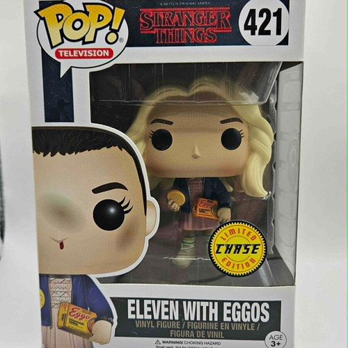 Funko Pop Stranger Things Eleven With Eggos Chase No.421 like new