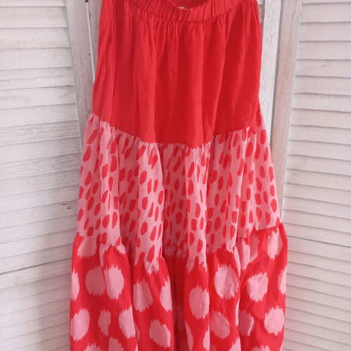 Moutaki skirt like new, red and pink, sizes M L 5XL