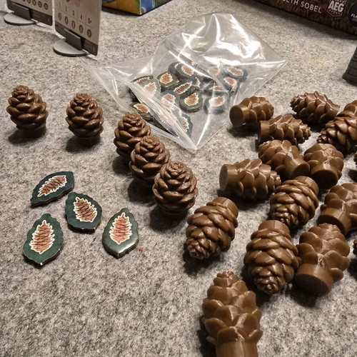 Cascadia 3d printed nature tokens and card stands new