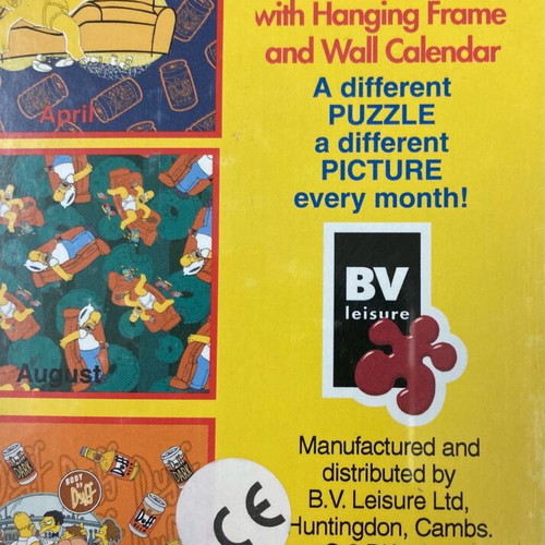 BV Leisure 2001 The Simpsons Puzzle a Month Jigsaw Calendar new