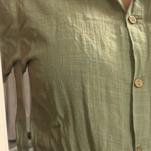 Pop Air short-sleeve shirt new, khaki sage green, size S