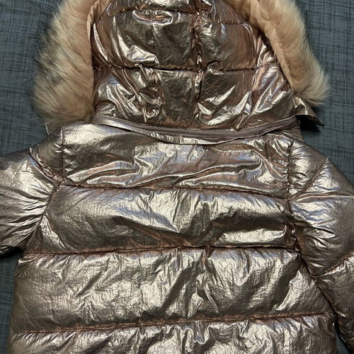 Monte Cervino women's jacket new, metallic pink with fur lining