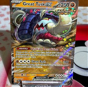 Pokemon κάρτα Great Tusk ex holographic