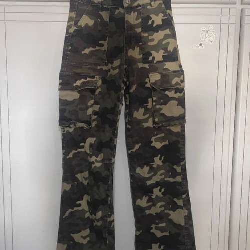 Women's cargo jean pants khaki like new size M