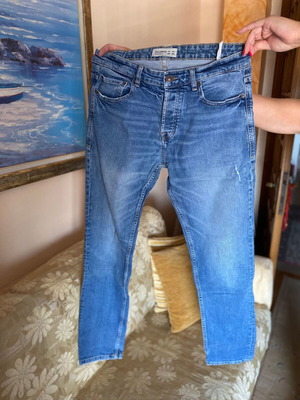 Ανδρικό Μακρύ Παντελόνι Jeans (Μ)