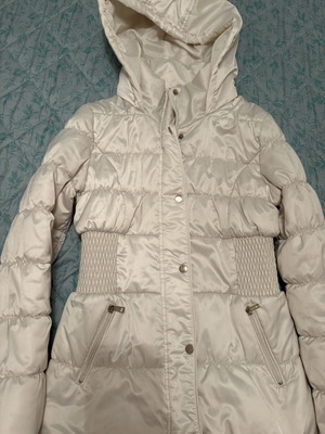 Orsay puffer jacket, champagne color, fitted