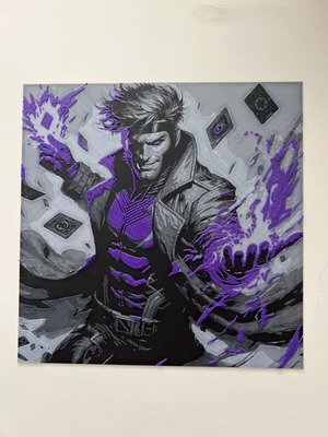 3D релефна картина X-men Gambit 23x23см с подарък стойка