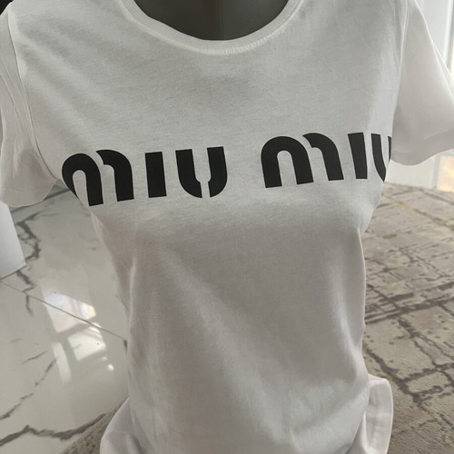 Miu Miu women's T-shirt, white, size S
