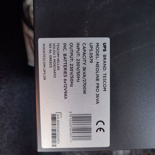 Tescom UPS 1103 ST UPS.0579 like new