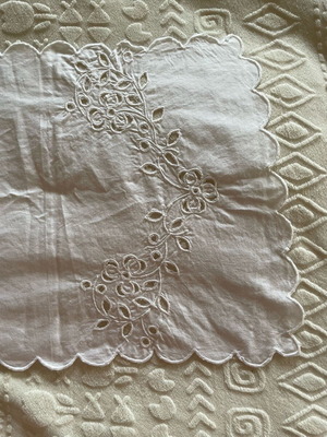 Cut embroidered doily like new