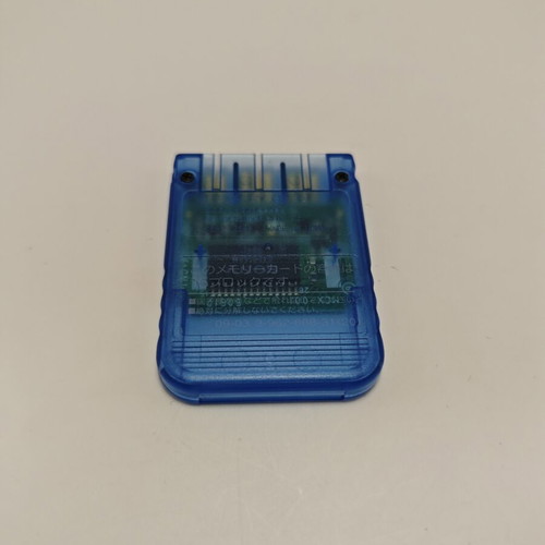 PlayStation 1 Memory Card Clear Blue used, official Sony