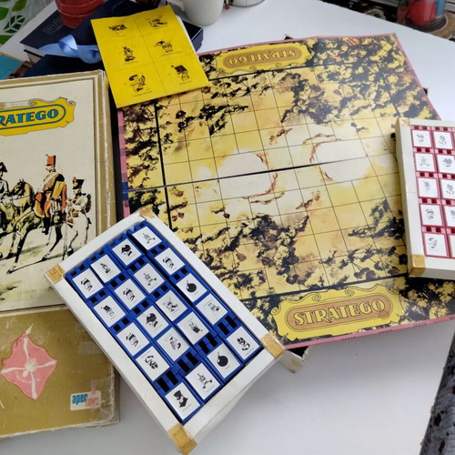 Vintage Stratego board game by Aper Toys used, 1970s complete set