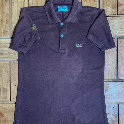 Vintage Chemise Lacoste Brown Polo Shirt Men's M Made in France like new