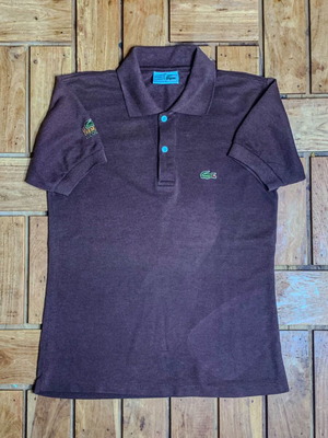 Vintage Chemise Lacoste Brown Polo Shirt Men's M Made in France like new