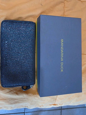 Mandarina Duck Large Women's Wallet New, Black with Glitter