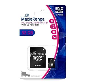 Κάρτα μνήμης Mediarange SD Micro sdhc class 10 with Adapter 32GB