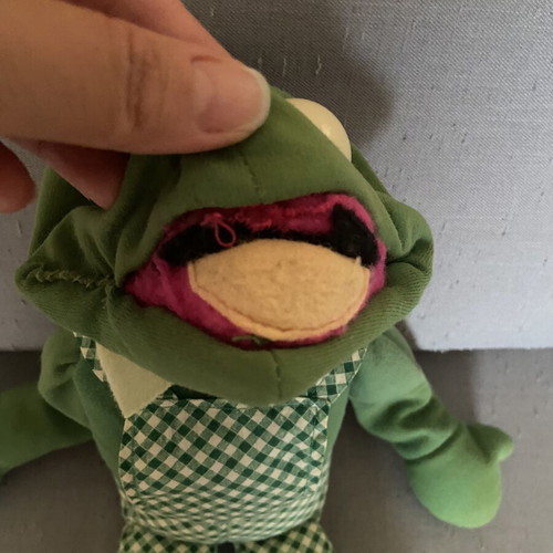 Vintage Kermit the Frog plush toy from early 80s