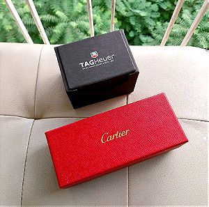 TAG Heuer Cartier δύο επώνυμα κουτιά μαζί 70 ευρώ