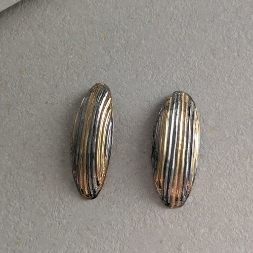 Earrings with clip vintage in gold and silver tones like new