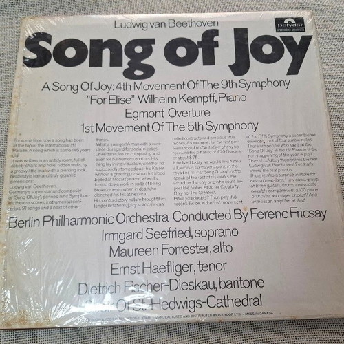 Ludwig van Beethoven Song Of Joy LP, Berlin Philharmonic Orchestra