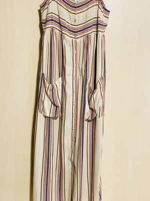 Zara Boho Maxi Dress striped, like new, cotton linen, size M