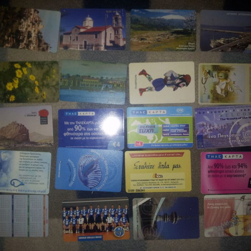 Phone cards used, pack of 20 pieces (8 packs)