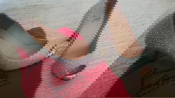 Christian louboutin γόβες με κρύσταλλα Swarovski