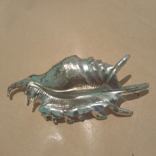 Christofle Silver Plated Shell Shaped Paperweight used