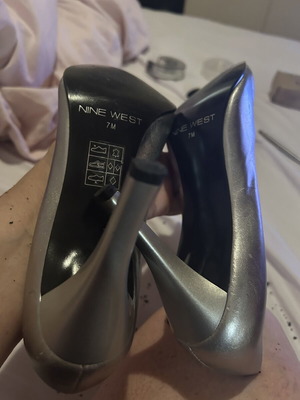 Nine West ασημένιες γόβες σαν καινούργιο, νούμερο 37
