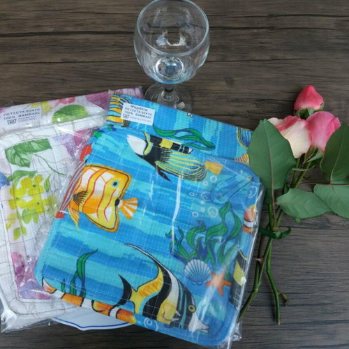 Kitchen towel set and 2 holders 100% cotton new