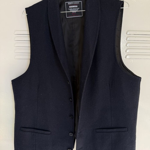 Berto Lucci vest used, slim fit, dark blue, size XL (fits L)