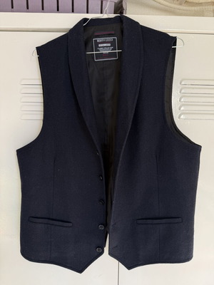 Berto Lucci vest used, slim fit, dark blue, size XL (fits L)