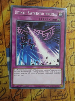 Ultimate Earthbound Immortal Continuous Trap card in excellent condition