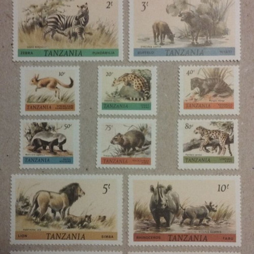 Foreign stamps of Africa, complete set of 14 mint, Tanzania